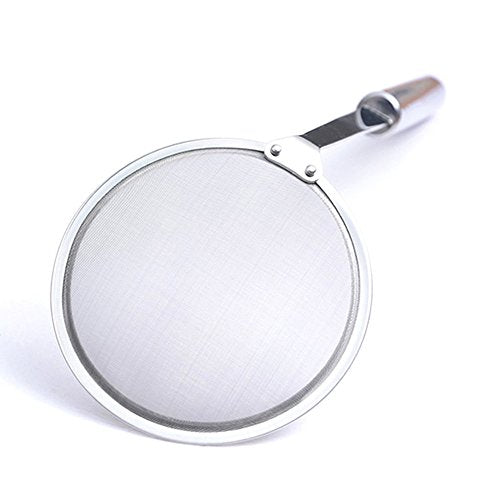 Hot Pot Fat Skimmer Spoon - Stainless Steel Fine Mesh Strainer for Skimming Grease and Foam