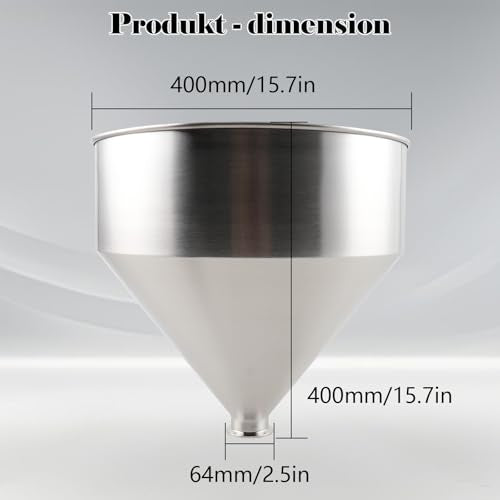 Stainless Steel Hopper, 30L Volume Liquid Paste Funnel for Container Filling Machine