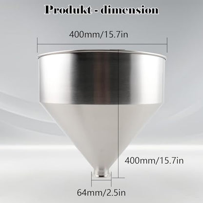 Stainless Steel Hopper, 30L Volume Liquid Paste Funnel for Container Filling Machine