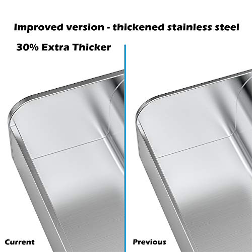 Skyflame Universal Stainless Steel Griddle Flat Top Plate with Even Heating Bracing for BBQ Charcoal/Gas Grills, Camping, Tailgating, and Parties 17" x 13" - size: 17" x 13" x 2.2"
