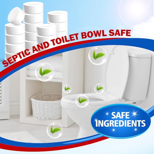 USKICH Toilet Bowl Cleaner 40 PACK, Household Automatic Toilet Bowl Cleaners with Bleach, Bathroom Toilet Tank Cleaners Tablets with Sustained-Release Technology for Deodorizing & Descaling - size: 1 Count (Pack of 40)