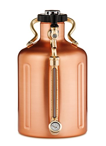 GrowlerWerks Copper uKeg Carbonated Growler-Great Gift for Beer Lovers, 128 oz - color: Copper, size: 128 Ounces