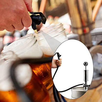 MRbrew Picnic Faucet, 2 Pieces Plastic Draft Beer Dispensing Spigot Keg Tap for Home Brewing Kegging Cornelius Corny Hose Tubing Line