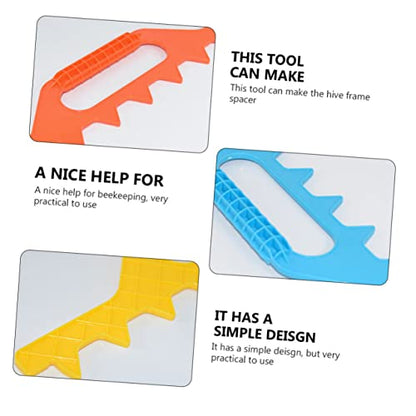 3pcs Beekeeping Spacer Tool Beehive Frame Distance Rake Bee Frames Measurement Tool Plastic Beekeeping Accessories