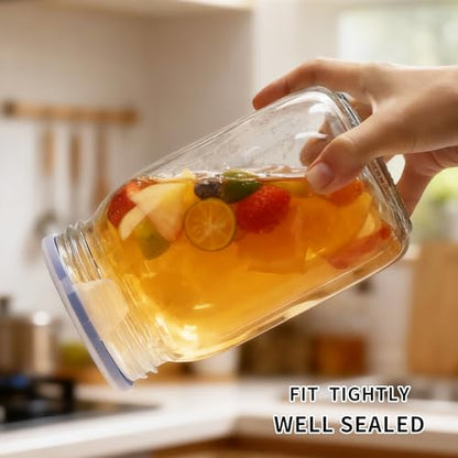 Glass Sealed Jar—Airtight Storage Jar (2, Pack, 47.4oz) - size: 47.4oz