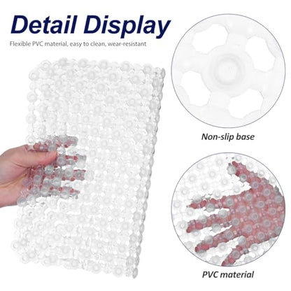 Hemobllo Sink Protectors for Kitchen, PVC Kitchen Mats Protector for Bottom of Farmhouse Sink And Dishes, Countertop Dish Drying Mat and Shelf Liner for Bathroom Counter, 15.75"x11.81"