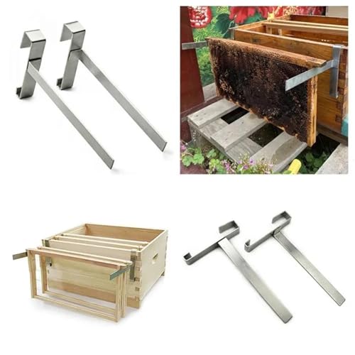 4pcs Stainless Steel Beekeeping Frame Support Holder Multifunctional Rustproof Beehive Support Rack Stable Bee Hive Tool(11-22.5cm) - color: 11-22.5cm