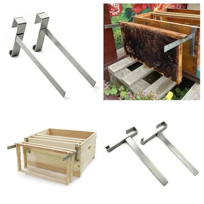 4pcs Stainless Steel Beekeeping Frame Support Holder Multifunctional Rustproof Beehive Support Rack Stable Bee Hive Tool(11-22.5cm) - color: 11-22.5cm