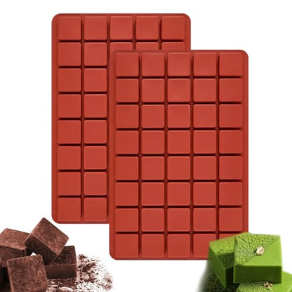 Mini Square Silicone Molds, 2 Pack 40-Cavity Caramel Candy Gummy Molds for Chocolate Mini Ice Cube Jelly Truffles - color: 2 Packs Mini Square Molds Z277
