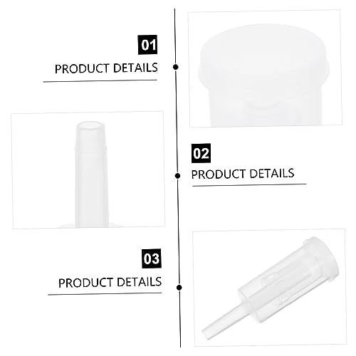 LIFKOME 2pcs Three-piece One-way Brewing Stoppers Transparent Plastic Check Valves for Wine Bottles Safe and Gas Release for Homebrewing and Food Preservation