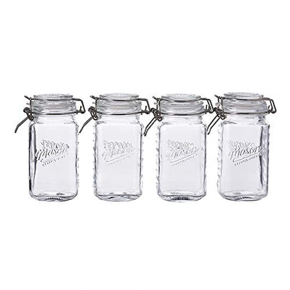 Mason Craft & More Airtight Kitchen Food Storage Clear Glass Clamp Jars, 17 Ounce (0.5 Liter) Tall Mini Clamp Jar - size: 17 ounce (0.5 liter) Mini Tall Jar - Pack of 1