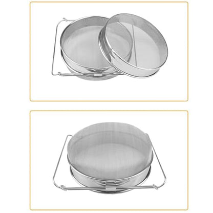 Double Layer Stainless Steel Honey Filter Sieve 40/60 Mesh Beekeeping Strainer for Honey Processing