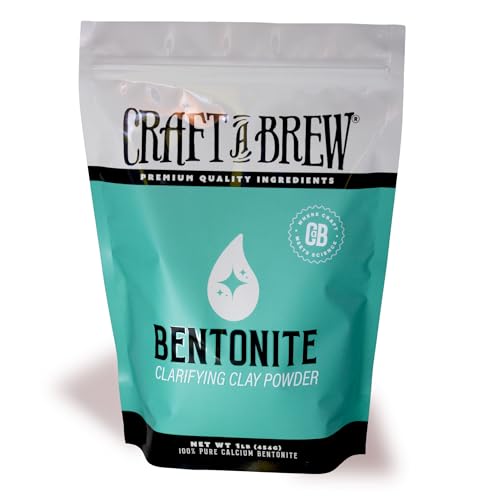 Craft A Brew - Bentonite - Fining Agent & Clarifier - Helps Prevent Cloudiness & Haze - for Better Clarity & Color - 1lb - size: 1 LB