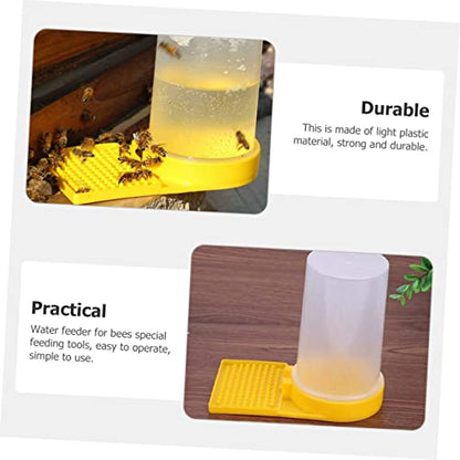 SUPVOX Bee Water Feeder 2-Pack Nest Door Watering Tool Plastic Beehive Water Dispenser Easy Clean Beekeeping Supplies for Garden and Farm