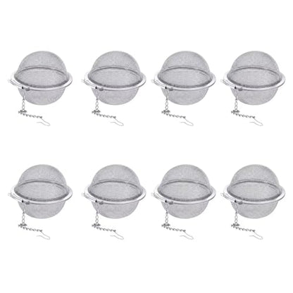 8Pcs Tea Infuser for Loose Leaf Tea, 304 Stainless Steel Tea Ball with Extra-Fine Mesh, Reusable Tea Strainer for Mug & Teapot, Tea Diffuser for Herbal Tea & Spices - size: 8 pcs for savings
