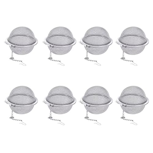 8Pcs Tea Infuser for Loose Leaf Tea, 304 Stainless Steel Tea Ball with Extra-Fine Mesh, Reusable Tea Strainer for Mug & Teapot, Tea Diffuser for Herbal Tea & Spices - size: 8 pcs for savings
