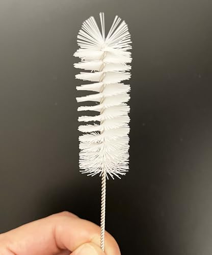 16 Pieces Bottle Brush Set, Nylon Bottle Brush with Flexible Stainless Steel Handle, Small and Long Handle Brush for Washing Narrow Neck Bottle, Straw, Pipes, Cup, Tube, Sink (White) - color: White