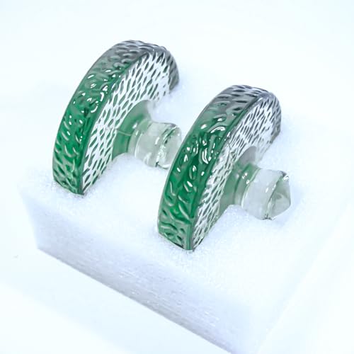 Fermentation Weights for Large Wide Mouth Gallon Mason Pickling Canning Jars (Over 3.5 Inches), Fermenting Weigh Easy Grip With Grooved Handles Wavy Grain Dot for Brewing Fermented Foods, Pack of 2 - color: Clear