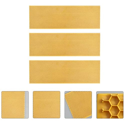 3pcs Plastic Comb Foundation Bee House Foundation Deep Hive Honeycomb Sheet Beekeeping Tool for Beekeepers Patio and Farm Use