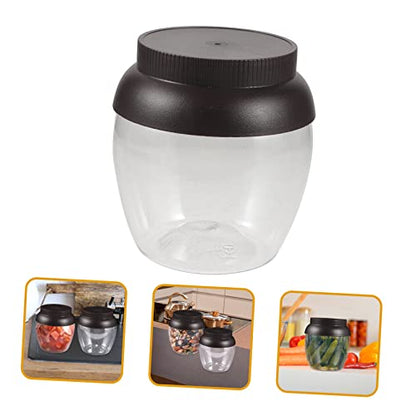 LIFKOME 4pcs Airtight Pickle Container Fermenting Jar Multi-function Kimchi Storage with Sealing Lid Reusable Jar for Vegetables Dried Fruit Honey Wine Great Present