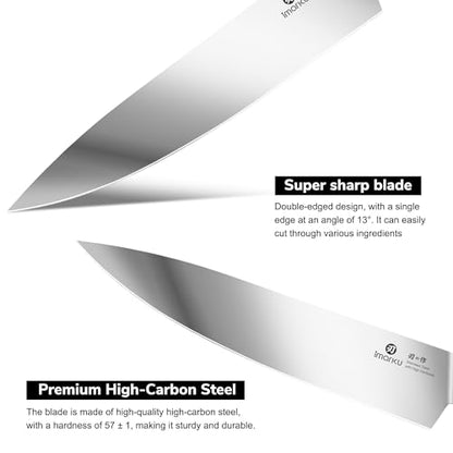 imarku Chef Knife 8 Inch, Ultra Sharp Stainless Steel Kitchen Knife with Ergonomic Handle, Professional Cooking Knife for Meat, Vegetables & Fruits, Rust Resistant Chef’s Knife with Gift Box