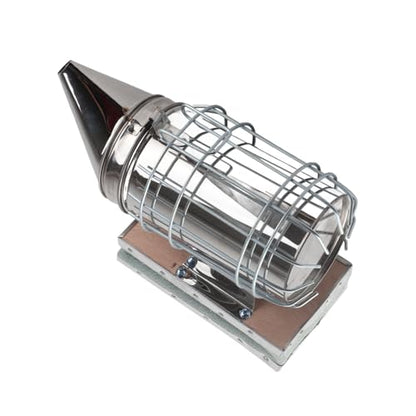 Stainless Steel Beekeeping Smoking Tool with Heat Shield Protection Hook Durable Leather Bellows