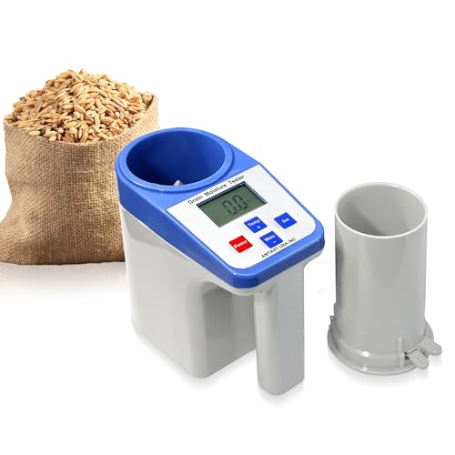 Grain Moisture Meter High Precision Grain Moisture Tester with Temperature Compensation and Data Storage Seed Moisture Meter for 16 Grains including Wheat, Corn, Coffee and More - color: Test 16 Grains