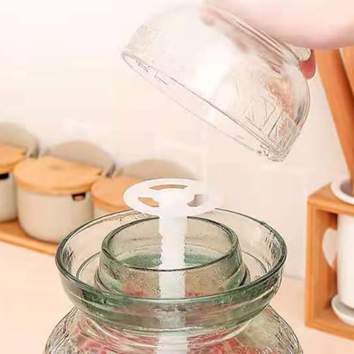 Fermenting Jar with Airtight Lid, BPA-Free Plastic Fermentation Container, Practical Kitchen Fermenter for Sauerkraut, Kimchi, Kombucha, Pickles & Food Storage