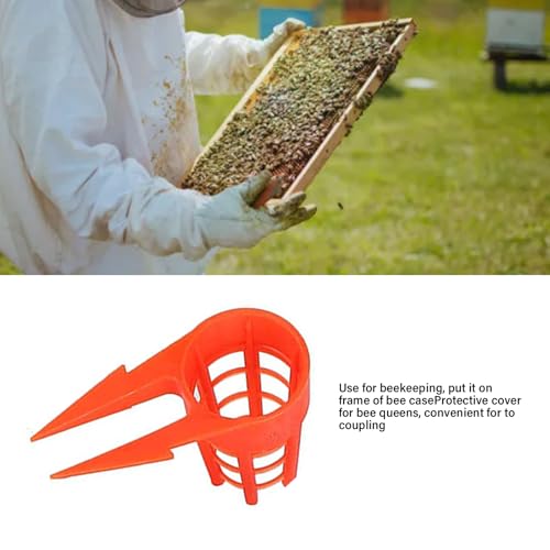 20Pcs Queen Bees Cages Opening Bees Queens Cage Protective Cell Beekeeping Rearing Cup Protective