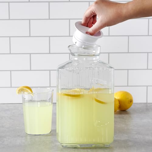 Anchor Hocking 2 Quart Bistro Pitcher with Lid, Pack of Two - size: 2 Quart, Set of 2