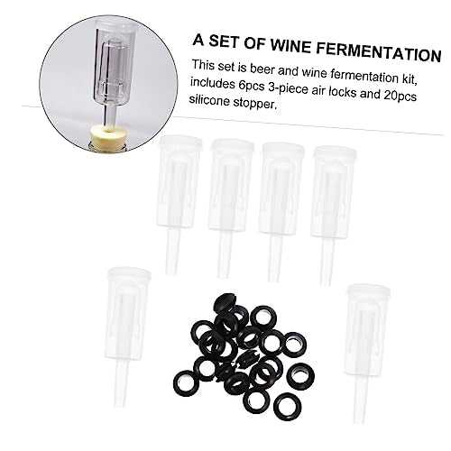 Unomor 3-piece Air Lock Set Silicone Lids for Brewing Beer Wine Making Equipment