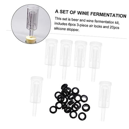 Unomor 3-piece Air Lock Set Silicone Lids for Brewing Beer Wine Making Equipment