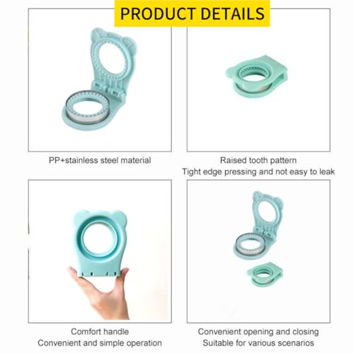 CHICHAUS Uncrustable Sandwich Maker, Sandwich Pocket Circle Shape Cutter & Sealer for Kids Breakfast and Lunchboxes, Light Blue, 3.7Inch - color: Light Blue