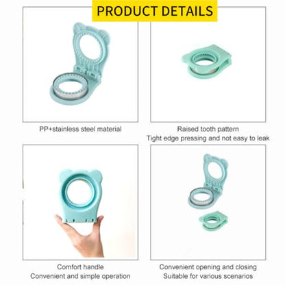 CHICHAUS Uncrustable Sandwich Maker, Sandwich Pocket Circle Shape Cutter & Sealer for Kids Breakfast and Lunchboxes, Light Blue, 3.7Inch - color: Light Blue