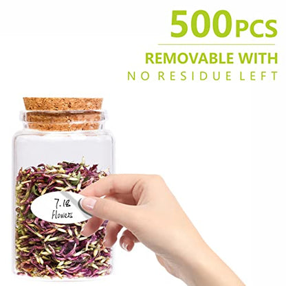 500 Removable Freezer Pantry Labels, Waterproof Tear Resistant Removable No Residue, for Food Containers Jars Kitchen Restaurant Storage Organization - style: Style 4