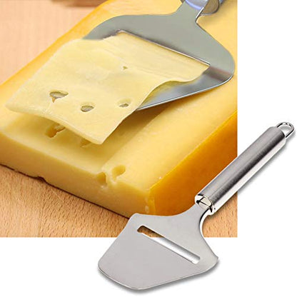 HEEPDD 3Pcs Stainless Steel Cheese Cutter Knife, Butter Scraper Kitchen Gadgets Set, Multifunctional Food Grade Kitchen Tools with Hanging Holes for Home Use