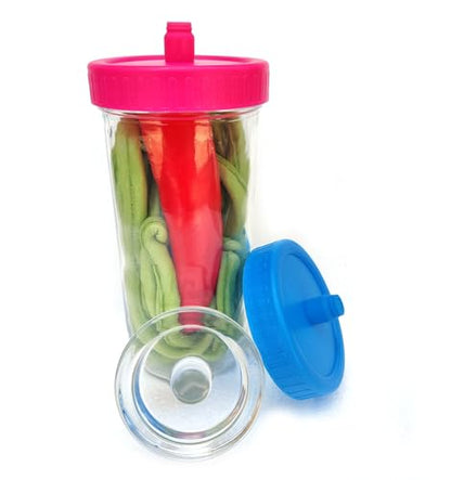 1Pack Fermentation Weight +2Waterless Airlock lids - for Pickles, Fermenting Sauerkraut, Kimchi in Wide Mouth Mason Jars (1)