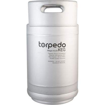 Torpedo Megamouth Keg | Ball Lock Keg | Stainless Steel Corny | 6 gal.