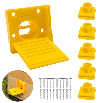 Bee Hive Entrance Reducer, 6 Pack Plastic Beehive Entrance Reducer, Yellow Portable Mouse Guard for Beehive,Bee Hive Ventilation,Beehive Travel Gate,Bee Hives Boxes Starter Kit, Beekeeping Supplies - color: Yellow-6pcs