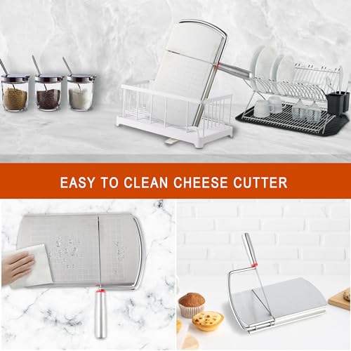 Cheese Slicer with 2 PCS Knife, Multipurpose Cheese Cutter Stainless Steel Cheese Slicers with 2 PCS Cheese Knives Set - size: Cheese Slicer with 2 Cheese Knives