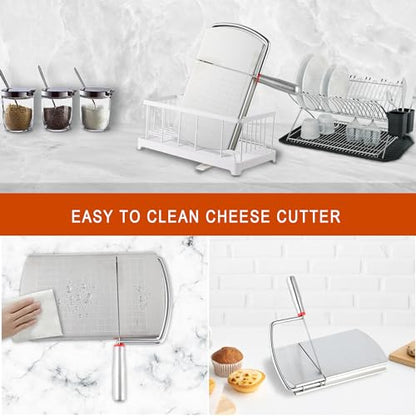 Cheese Slicer with 2 PCS Knife, Multipurpose Cheese Cutter Stainless Steel Cheese Slicers with 2 PCS Cheese Knives Set - size: Cheese Slicer with 2 Cheese Knives