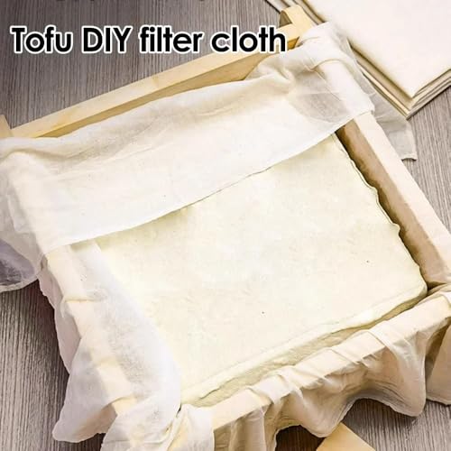 2Pcs Unbleached Cotton Cheesecloth – Reusable, Multi-Purpose Muslin for Straining, Juicing, Cheese Making, Crafts & Cooking (30x30cm) - color: Square 30cm
