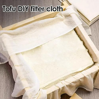 2Pcs Unbleached Cotton Cheesecloth – Reusable, Multi-Purpose Muslin for Straining, Juicing, Cheese Making, Crafts & Cooking (60x60cm) - color: Square 60cm