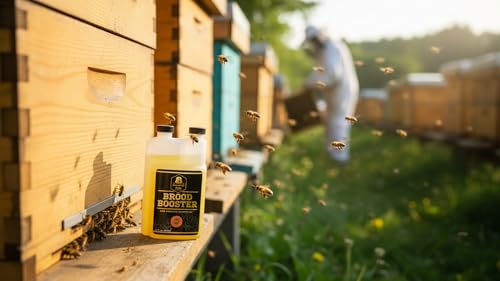 Brood Booster & Feeding Stimulant – 16 oz – Natural Honey Bee Supplement – Boosts Colony Growth – Prevents Syrup Fermentation – Aids Comb Building – Great for Nucs & Swarms - size: 16 Ounce