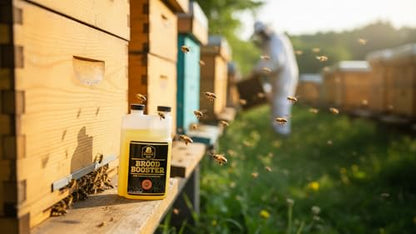 Brood Booster & Feeding Stimulant – 16 oz – Natural Honey Bee Supplement – Boosts Colony Growth – Prevents Syrup Fermentation – Aids Comb Building – Great for Nucs & Swarms - size: 16 Ounce