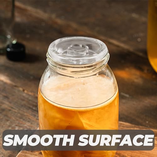Wide Mouth Mason Jar Fermentation Glass Weight Lid, Heavy Jar Weight for Pickles and Fermentor Use, Multi-function Sturdy Glass Fermenting Cover