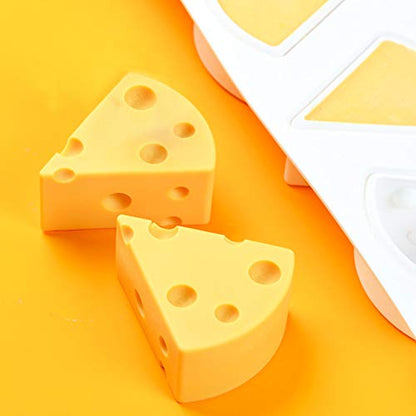 OCPO KITCHEN Cheese Silicone Baking Mold for Mousse Cake, CheeseCake, French Dessert, Pastry, Chocolate, Ice Cream, Pudding, Cake Decoration Mold, 3D Cheese Shape (8-Cavity) - style: Cheese (8-Cavity)