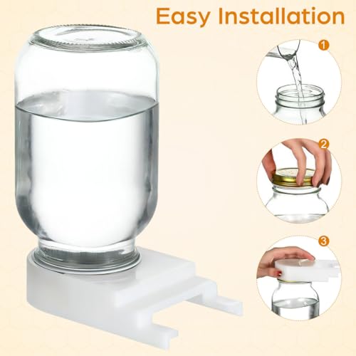 Toddmomy Bee Water Feeder Lid 2.87 Inch Beekeeping Entrance Feeder Cover for Honeybee Hive Watering Device and Beekeeper Tool