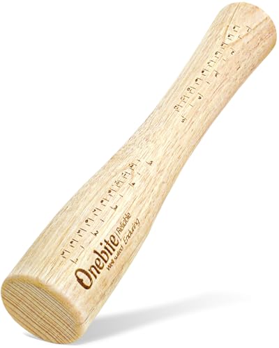 Onebite Sauerkraut Pounder for Mason Jars, Vegetable Fermentation Tamper for Sauerkraut Crocks with Scale Marks - 12" One Piece of Solid ParaWood, Classic Flat Base - color: Parawood & Classic, size: 12 inch