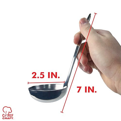 Chef Craft Select Serving Ladle, 8 inch, Stainless Steel - style: Cooking Ladle
